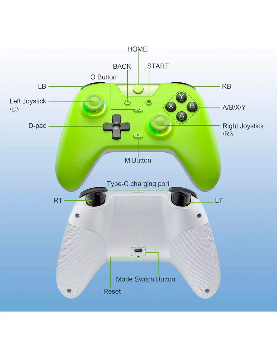 Control X05 Bluetooth Inalambrico Gamepad Multi-Plataforma Verde