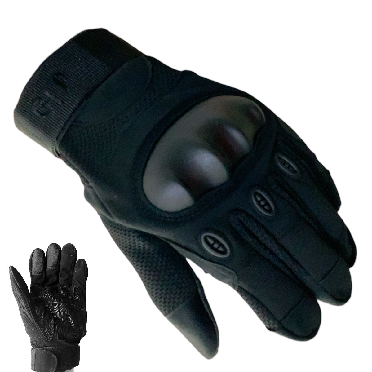 Guantes negros de dedos completos compatibles con pantalla táctil, modelo 738Q