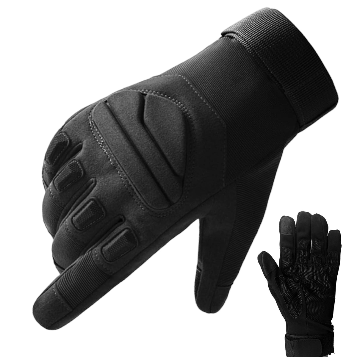 Guantes negros táctiles de dedos completos, versión hombre o mujer, 740Q
