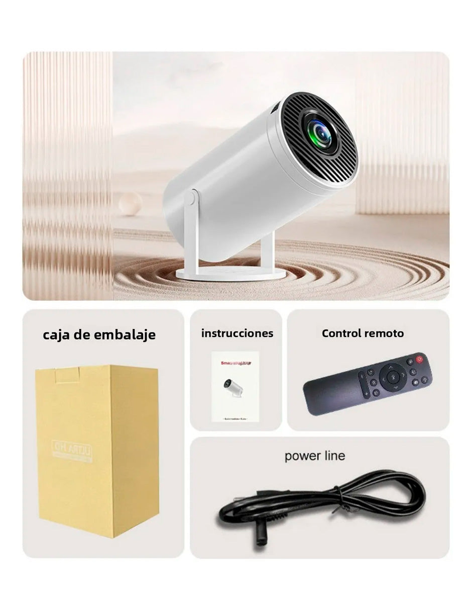Mini Proyector Profesional Portátil Petukita Box Y300 4K Android Blanco
