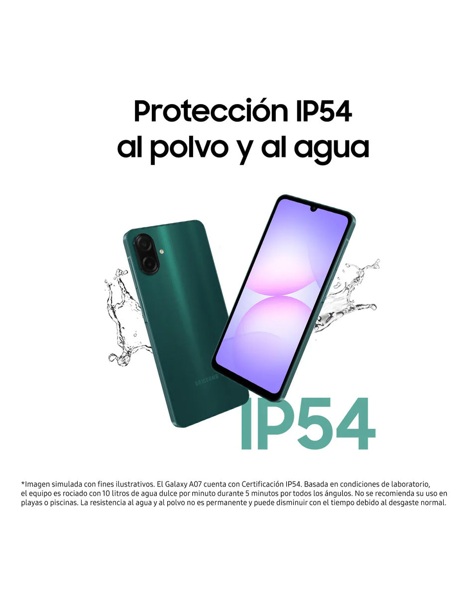 Smartphone Samsung Galaxy A07 64GB Negro | Dual SIM, Batería de Larga Duración y Diseño Compacto