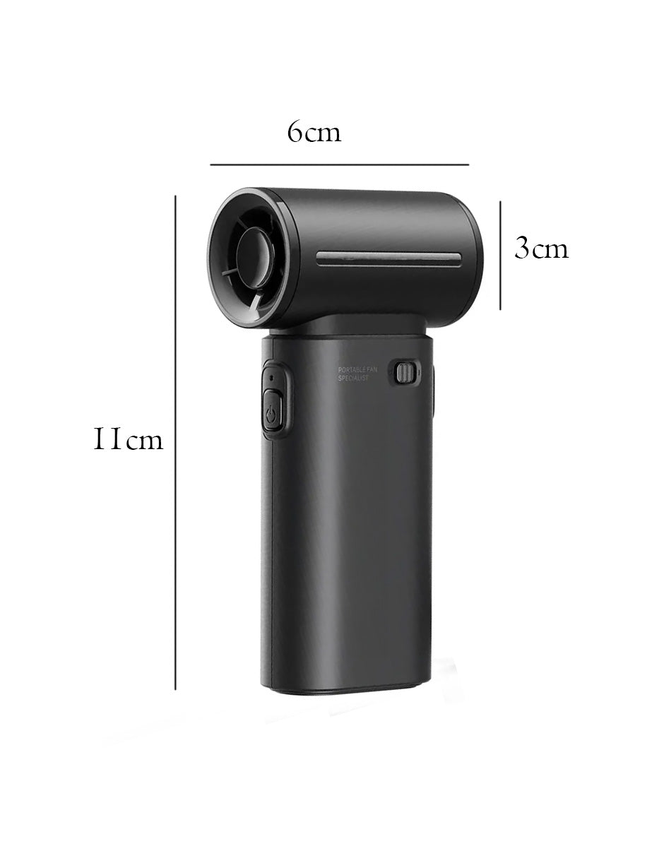 Ventilador Portátil Recargable Petukita Box 5000mAh Negro USB