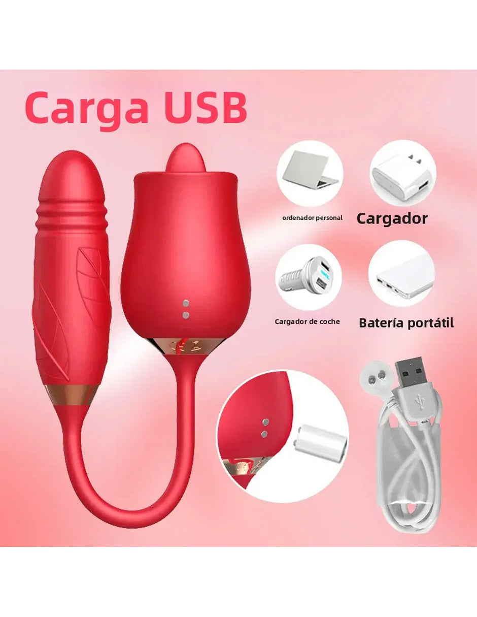 Consolador Vibrador YHDZSW de Silicona | 10 Modos de Vibración | Recargable | Resistente al Agua