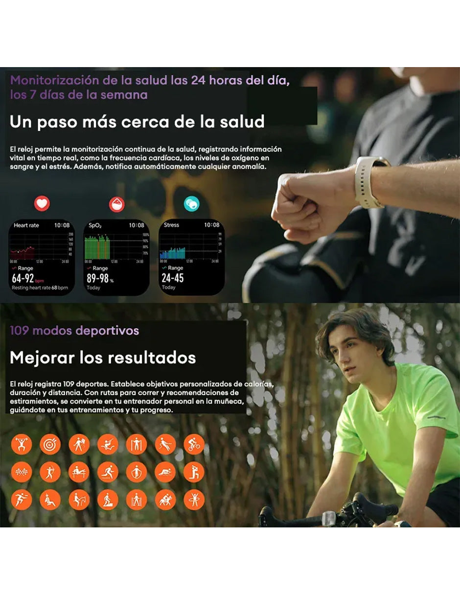 Reloj Inteligente Watch X5i Smartwatch AMOLED 1.97" Llamadas Bluetooth 109 Modos Deportivos