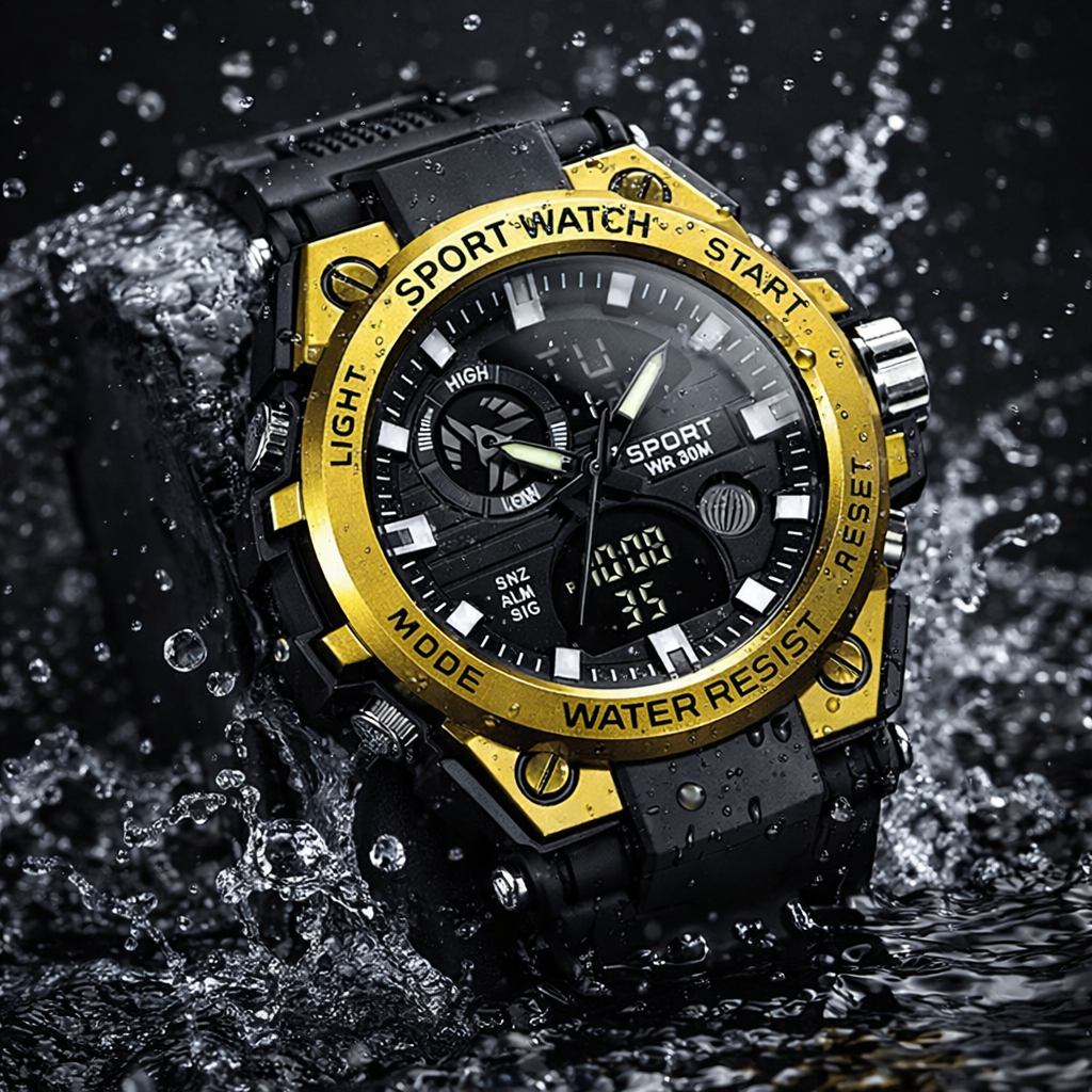Reloj deportivo con pantalla análoga y digital, resistente al agua 30 m - foto 4