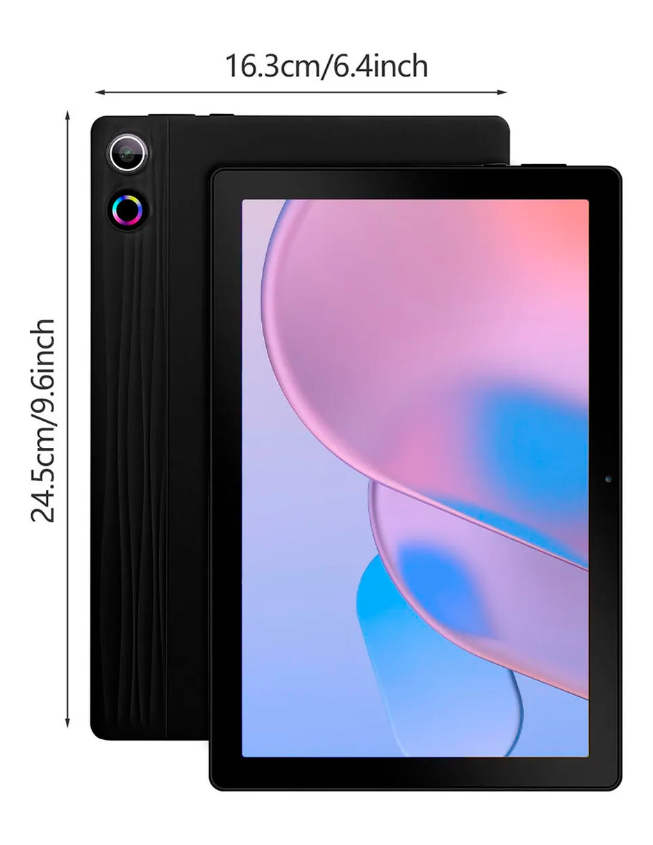 Tablet A10WH con Pantalla de 10.1' 10 gb+64 gb con Android 14 Negro