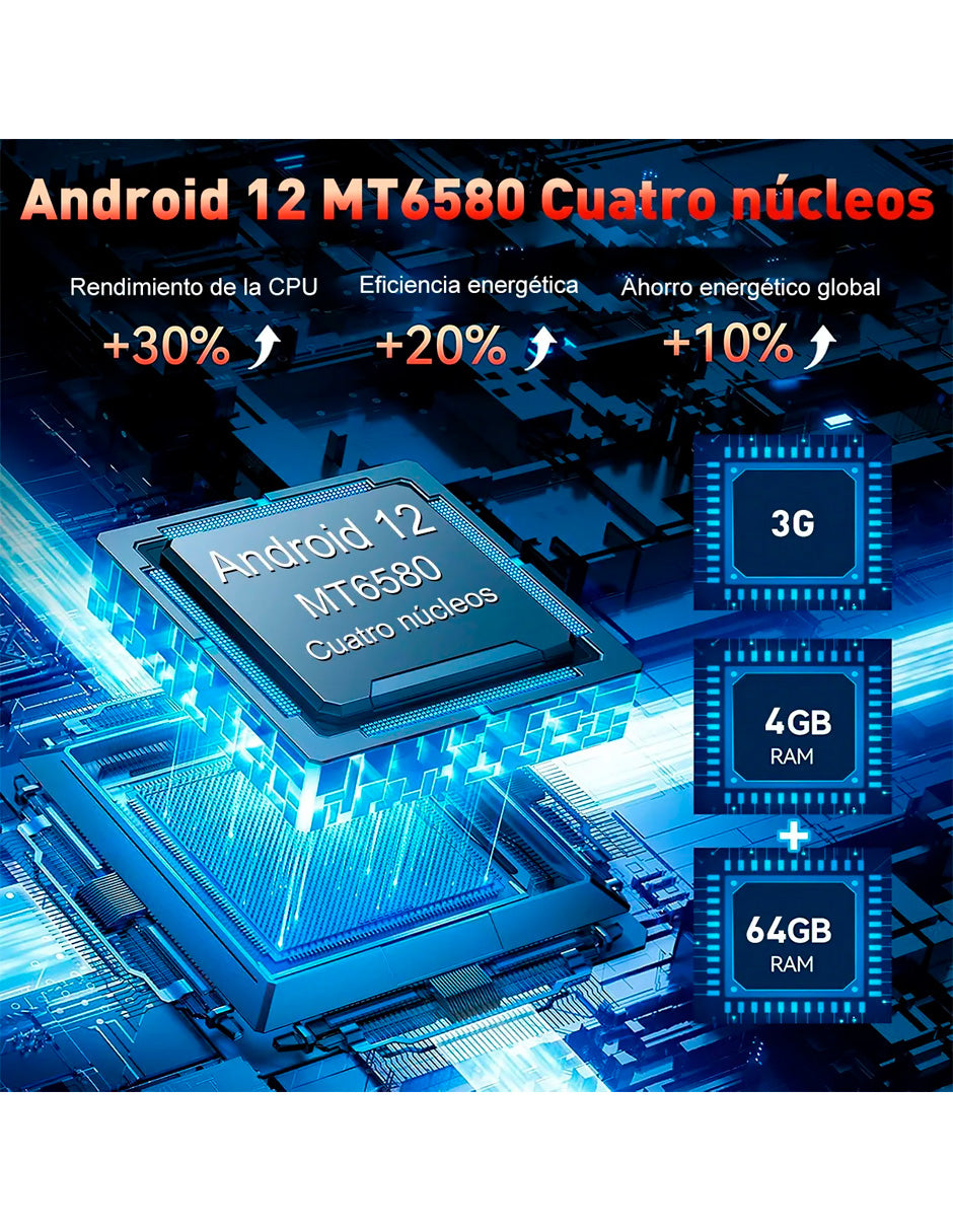 Smartphone A60 Dual Sim 4gb+64gb Ram Batería 5000mah Android 12 Hd 13 mp