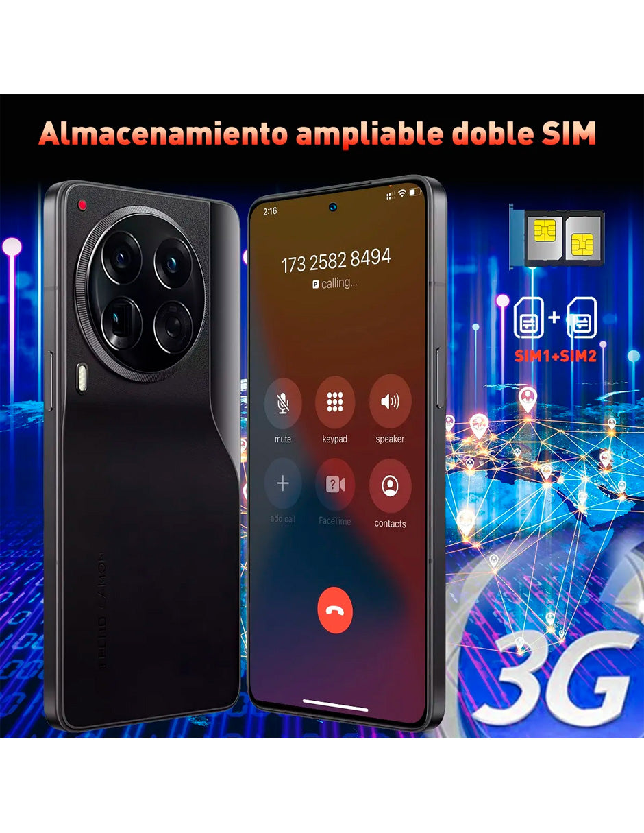 Smartphone A60 Dual Sim 4gb+64gb Ram Batería 5000mah Android 12 Hd 13 mp