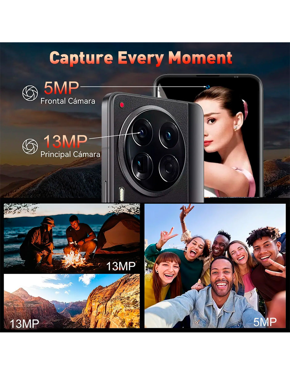Smartphone A60 Dual Sim 4gb+64gb Ram Batería 5000mah Android 12 Hd 13 mp