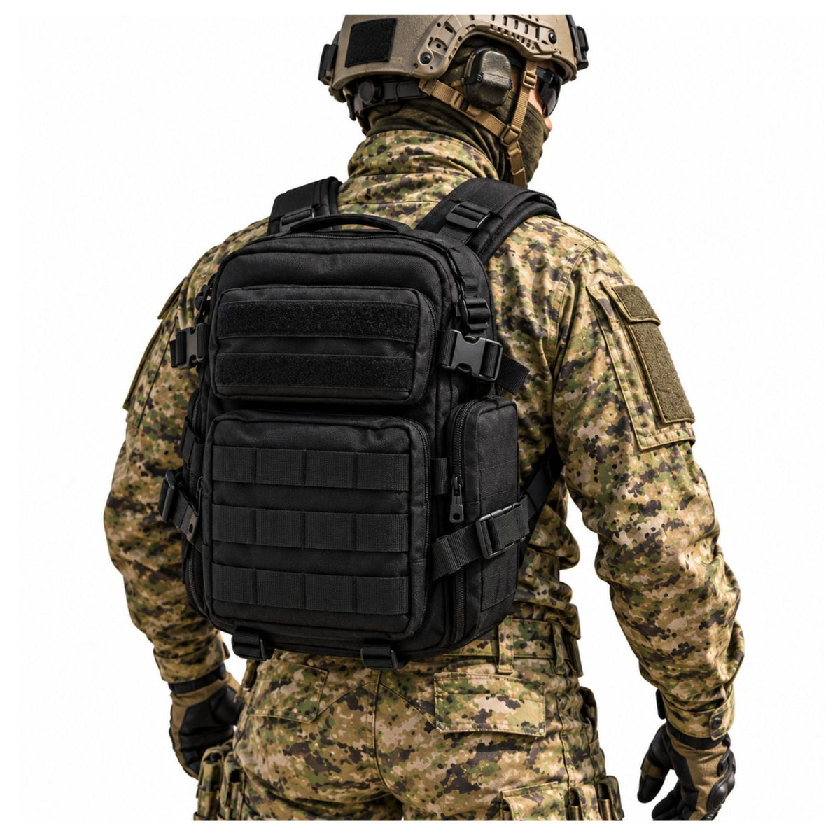 Mochila táctica de 10 L con MOLLE, forro repelente al agua y 4 compartimentos - foto 5