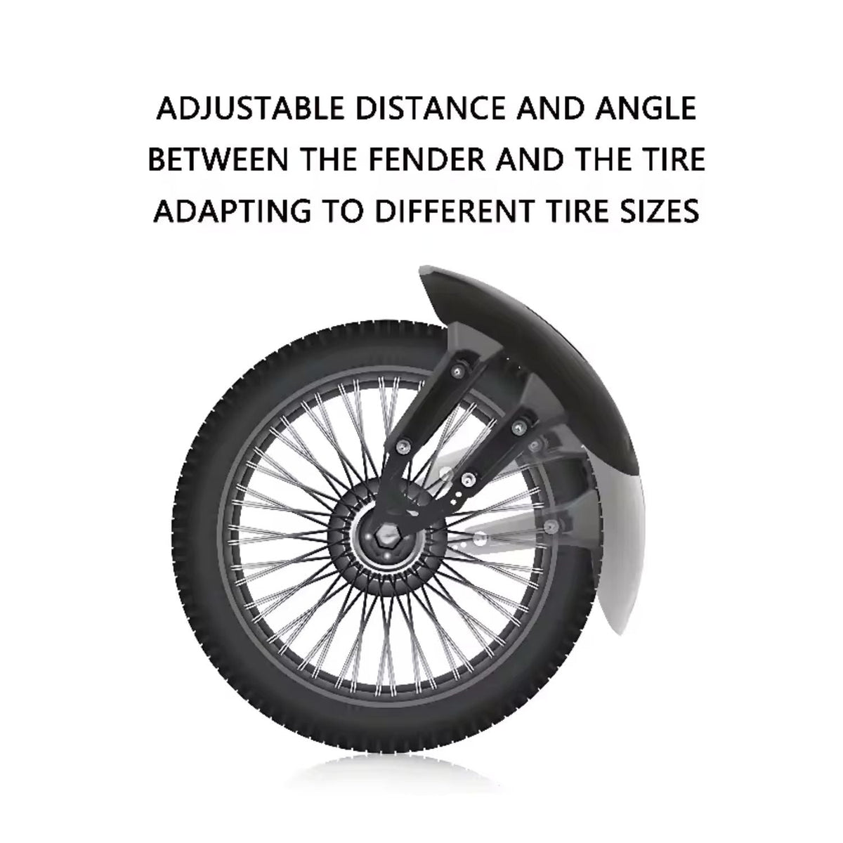 Tolva salpicadera frontal universal para moto en polipropileno, 43.5 cm - foto 6