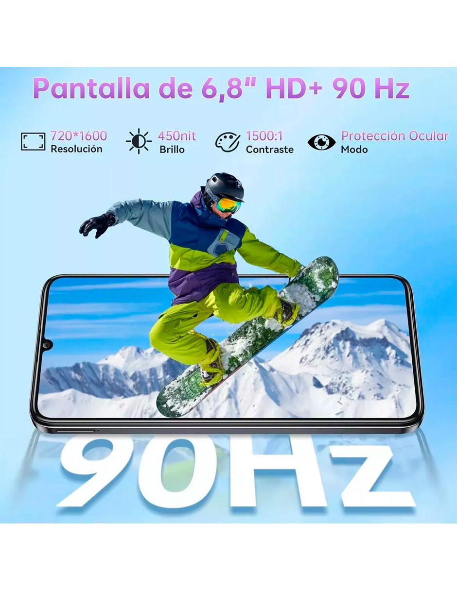 SmartPhone C51 Dual Sim 18 gb Ram+128 gb 5200 Mah con gps / face Id Lila