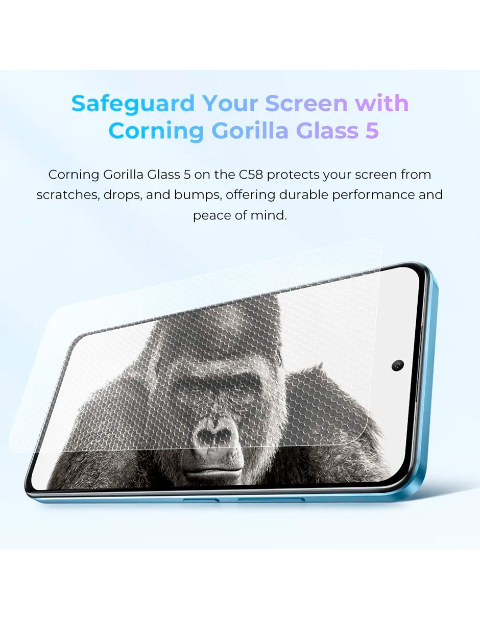 SmartPhone C58 Dual Sim con 16(4+12)+128 Gb Expansión 1tb (con MicroSD) azul