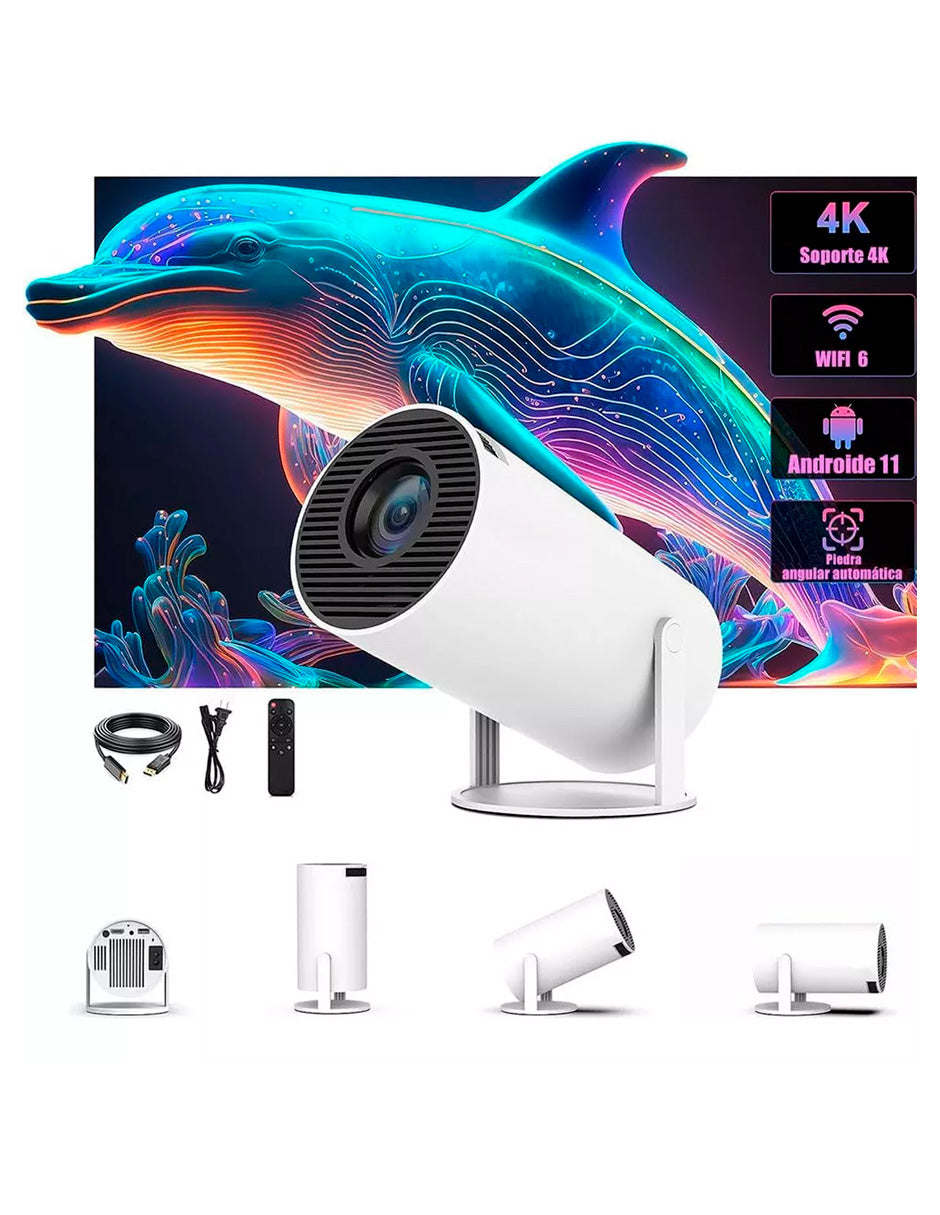 Combo Proyector Cañon Petukita Box Hd con Android/Wifi + Echo Pop Lila + Mochila de Viaje Beige