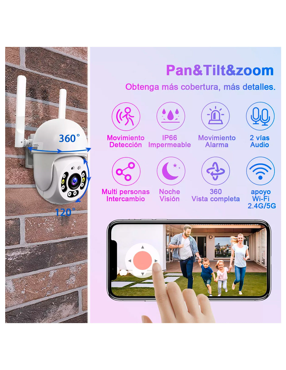 2pcs Cámara De Seguridad Petukita Box S42 Exterior Wifi con Visión Nocturna