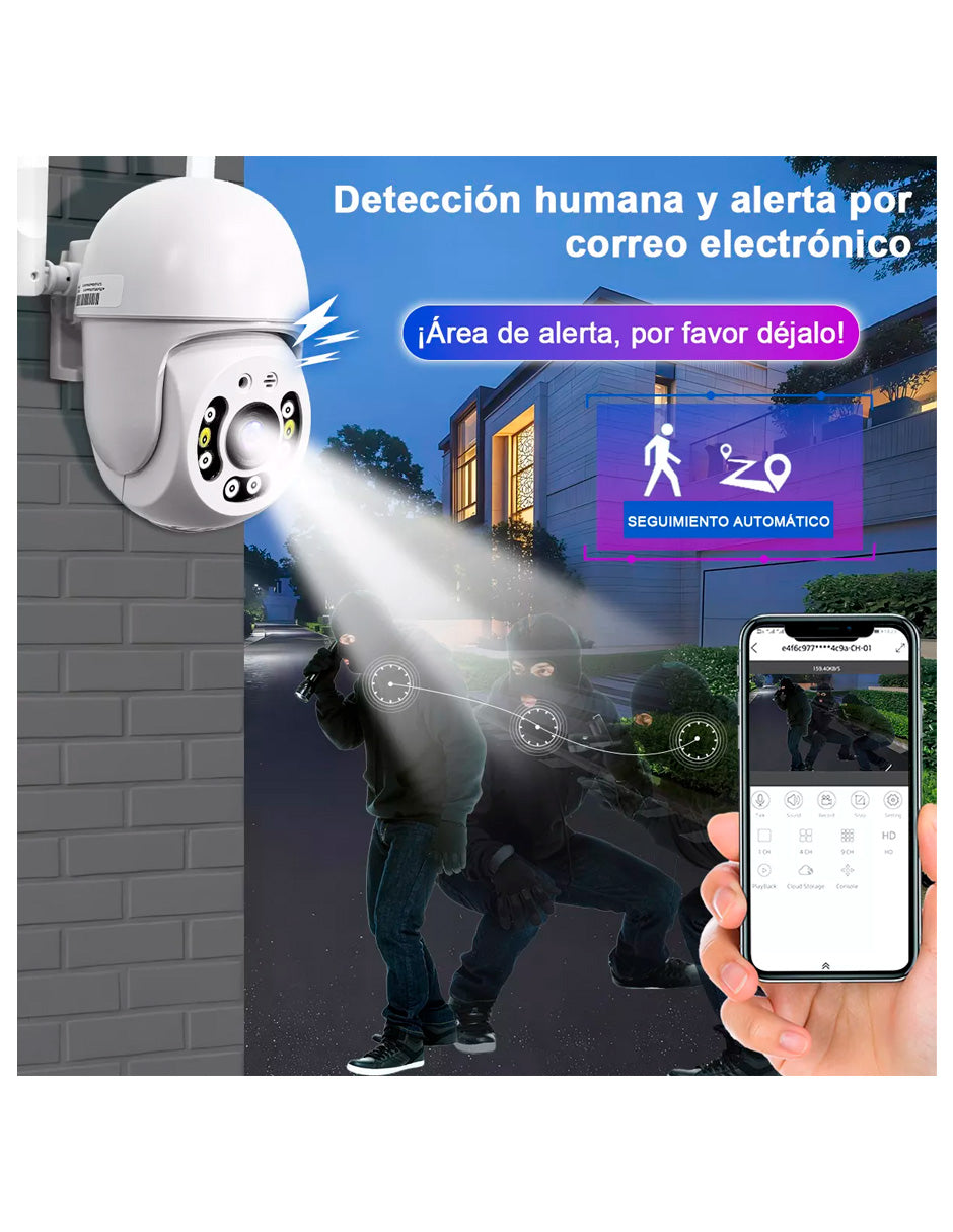 2pcs Cámara De Seguridad Petukita Box S42 Exterior Wifi con Visión Nocturna