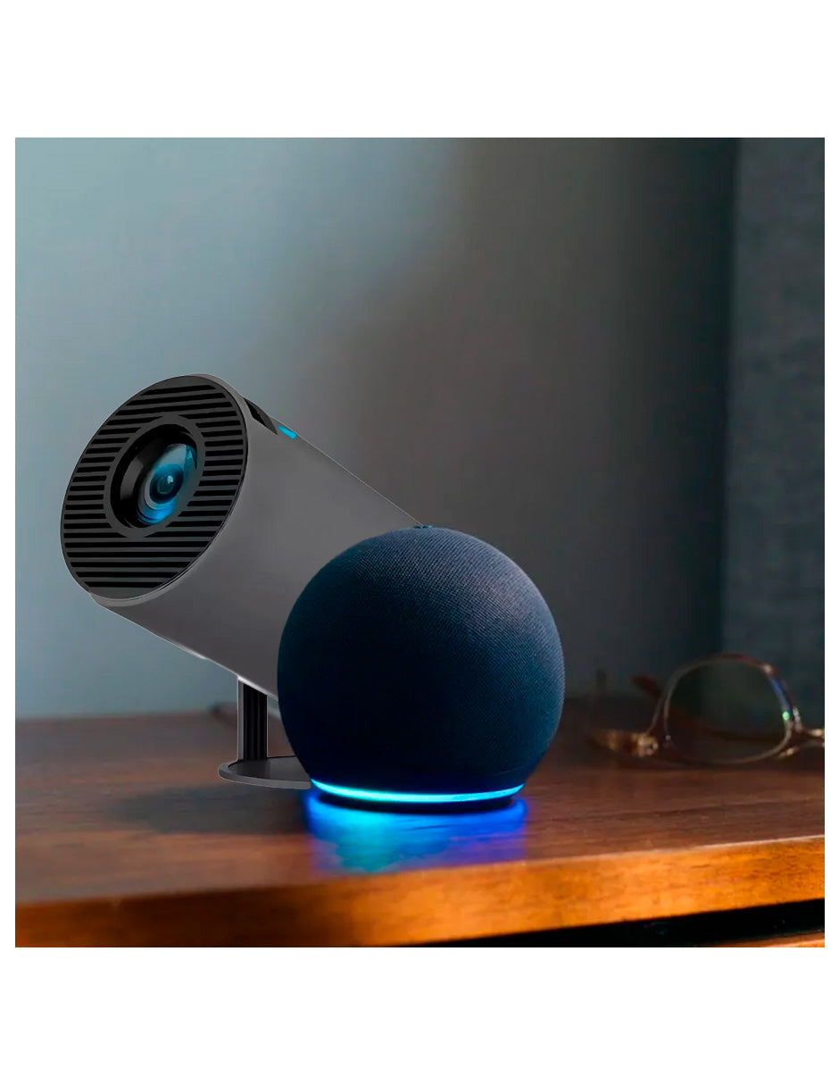 Combo Proyector Petukita Box HY300 Gris + mochila de viaje + Echo Dot Asistente Virtual