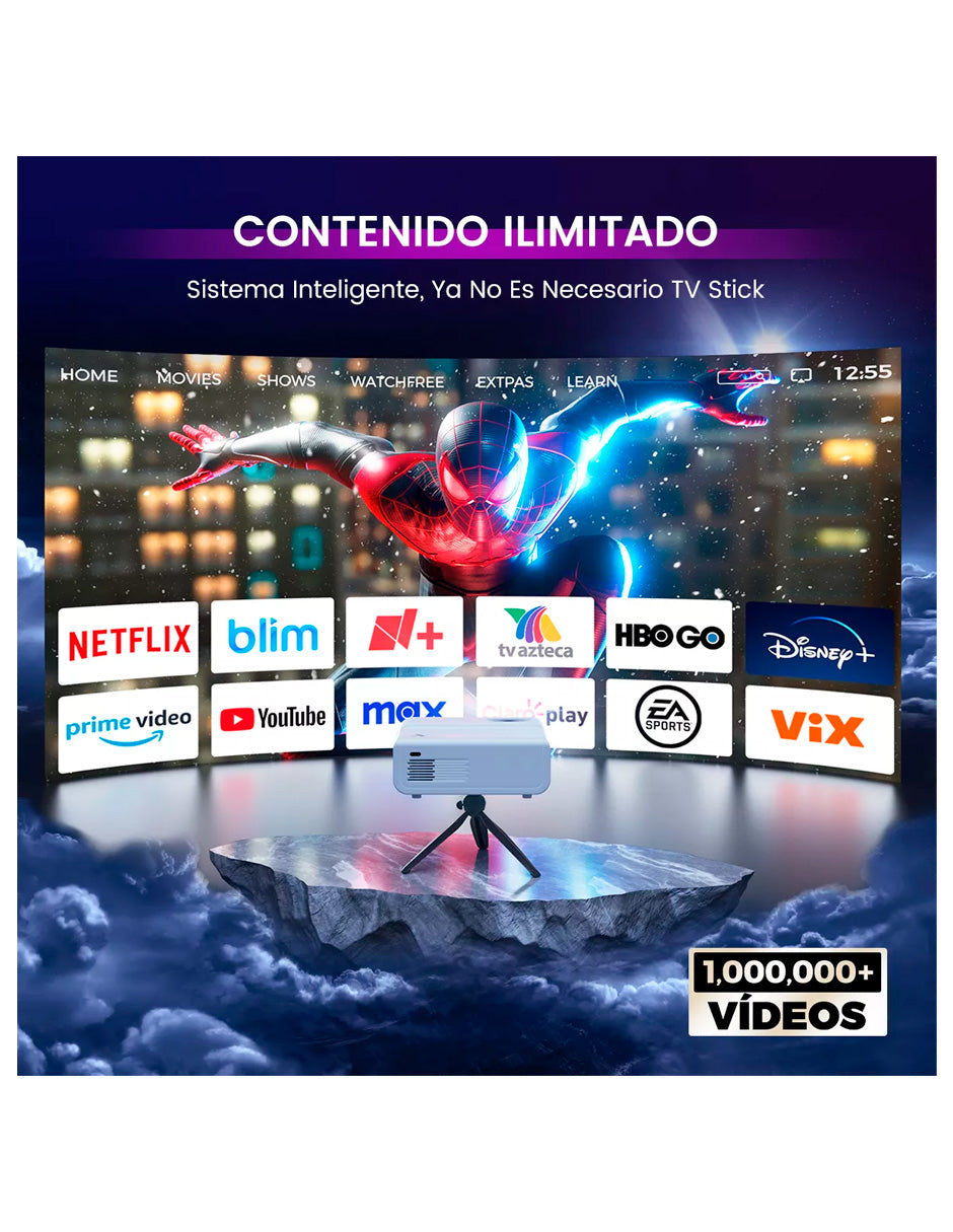 Combo Petukita Box Proyector SK500 con Bocina Portátil y Mochila de Viaje