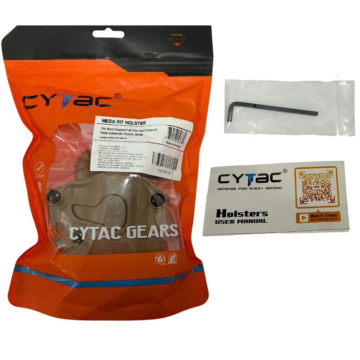 Funda universal Cytac coyote ajustable a más de 50 modelos de pistola - foto 3