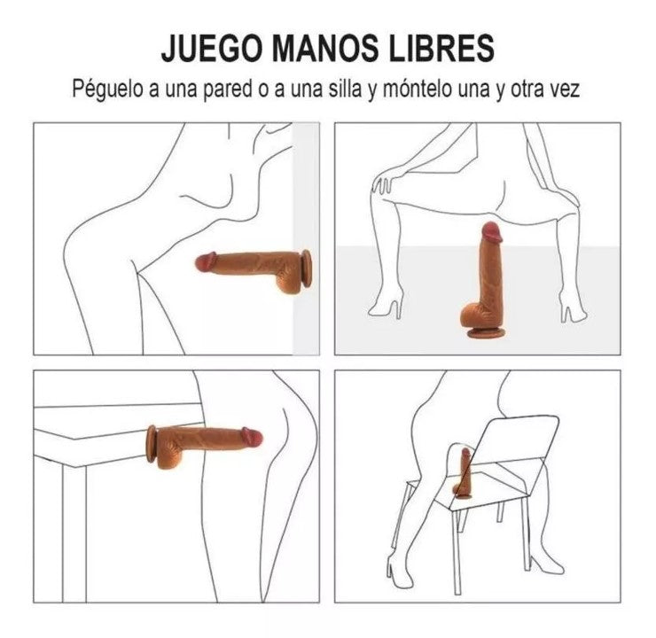 Dildo Consolador Grande Realista Ventosa Silicona Para Mujer