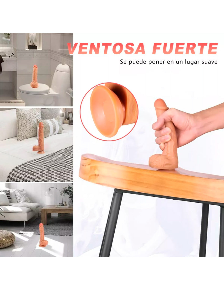 Consolador Vibrador Silicona Realista con Control