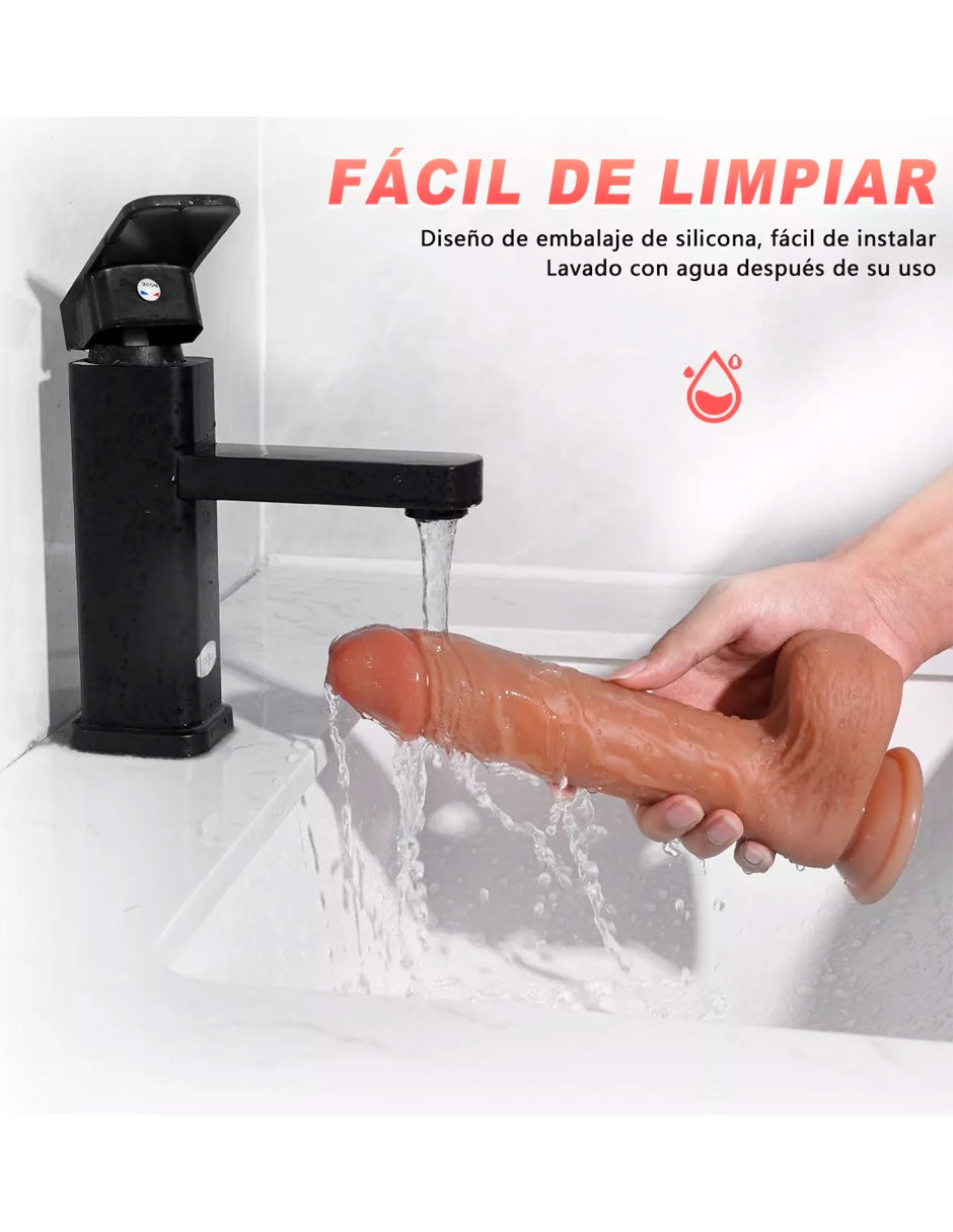 Consolador Vibrador Silicona Realista con Control