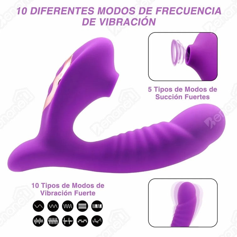Vibrador Succionador Consolador Clítoris Estimulador Vaginal