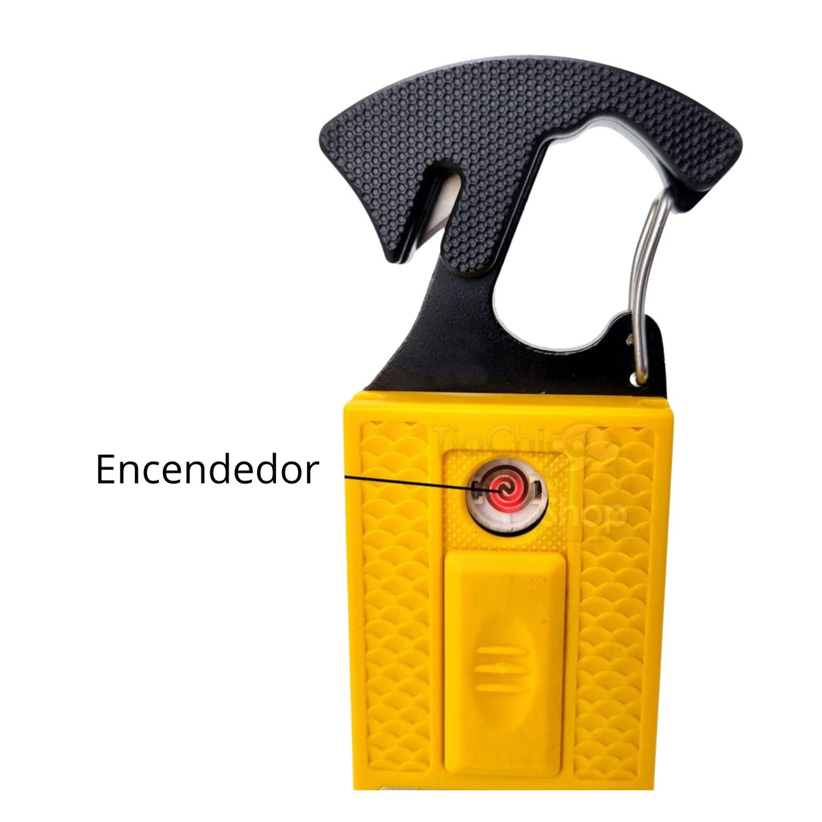 Llavero multiusos 7 en 1 con linterna, encendedor, clip y corta soga DT587 - foto 5