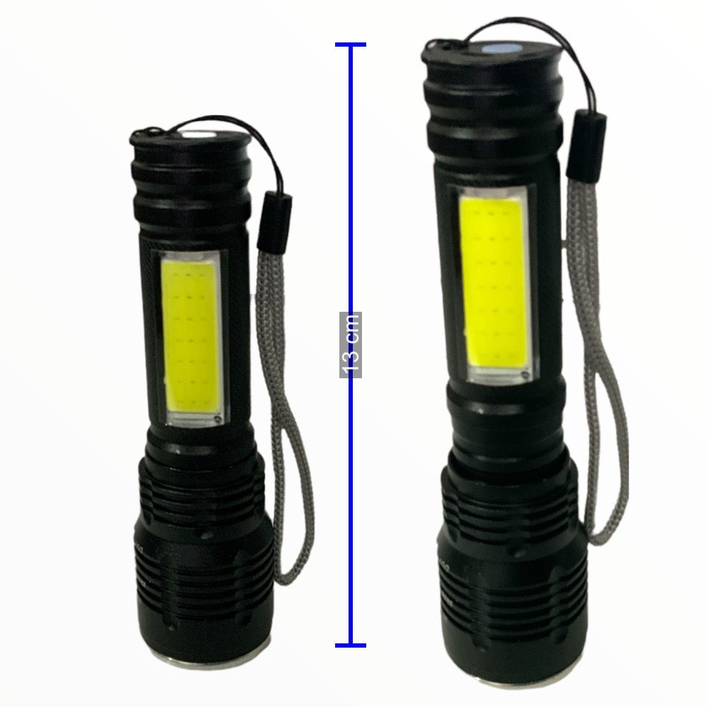 Lámpara T9 de 4 pasos con cob lateral y luz roja SOS, DT429P - foto 2