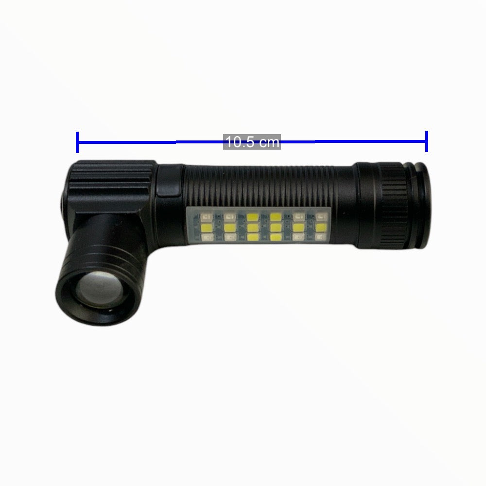 Lámpara frontal desmontable con zoom, COB lateral y efecto patrulla DT519 - foto 2