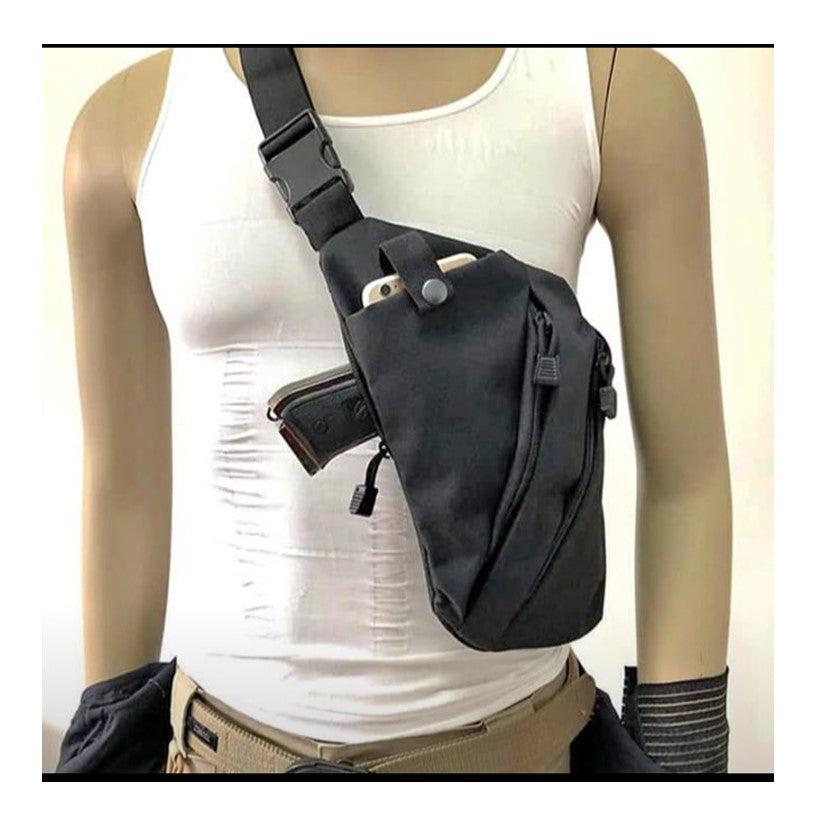 Mochila pushpack delgada de nylon 800D, cruzada y discreta (YB1295) - foto 8