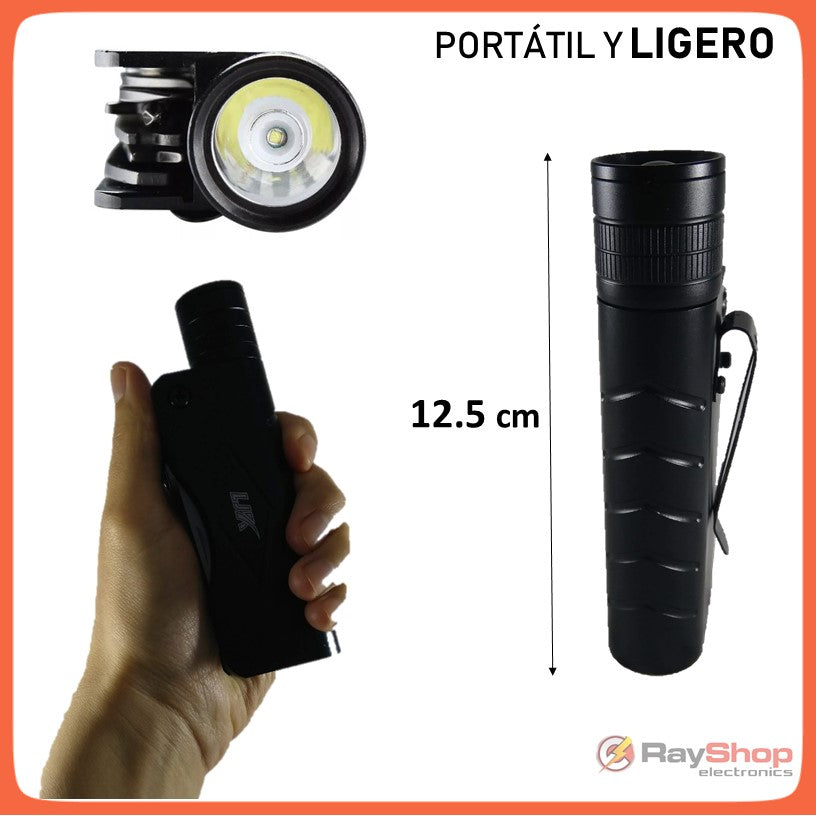 Linterna táctica multiherramienta 7 en 1 con LED T6 y clip (DT291) - foto 5