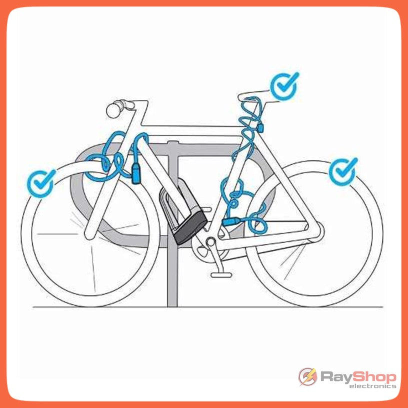 Candado de cable con cadena de 1 metro para bici y moto - foto 5