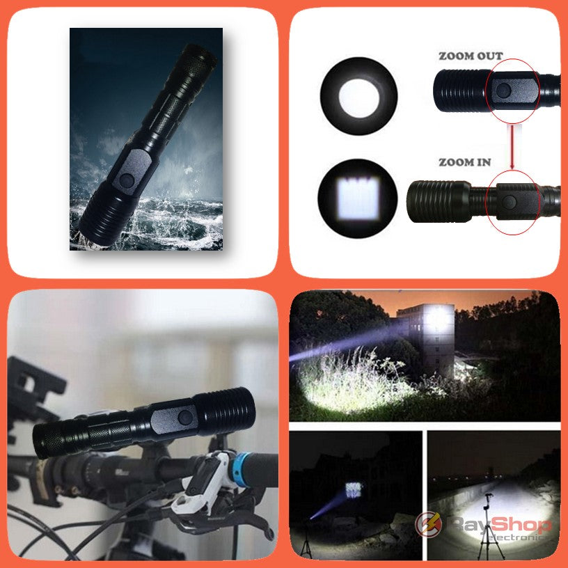 Linterna táctica CREE T6 de 3000 lúmenes con luz lateral y efecto patrulla - foto 6