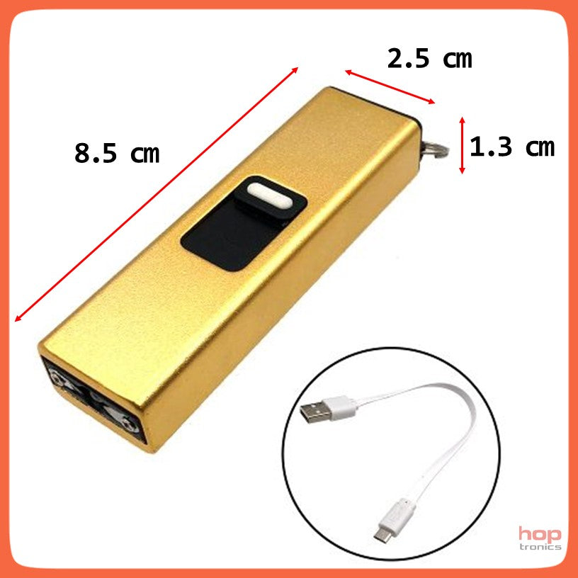 Mini paralizador tipo llavero con linterna, recargable por USB (TW-1502) - foto 7