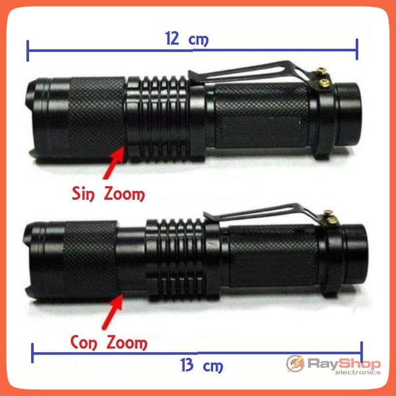 Lámpara táctica LED de 2500 lúmenes con switch remoto y zoom (DT26S) - foto 8