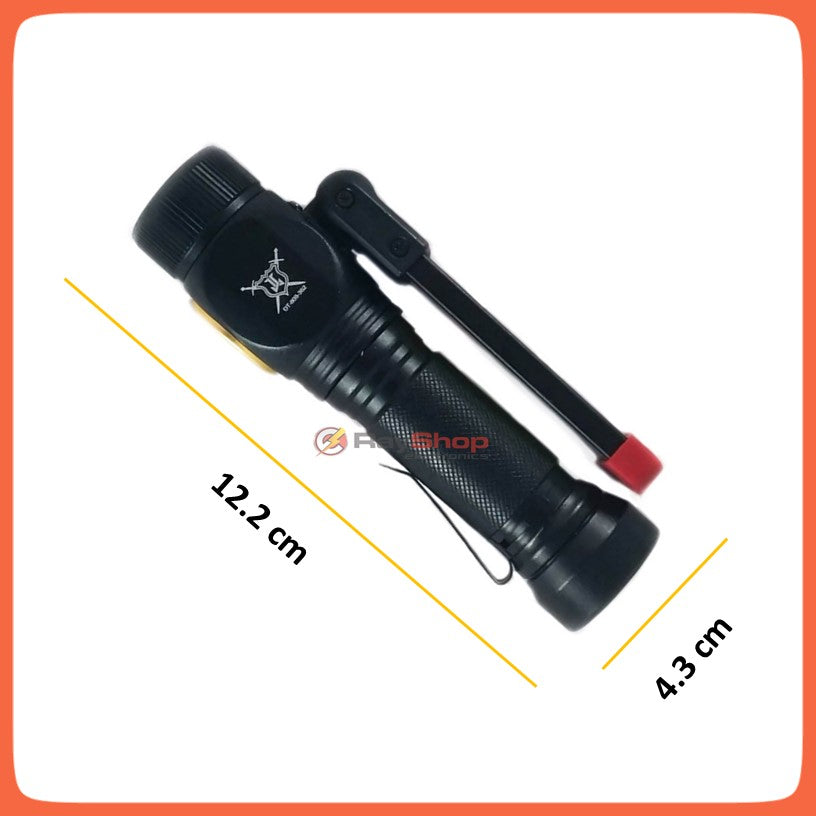 Mini linterna plegable COB de 1200 lúmenes con luz roja e imán (DT362) - foto 8