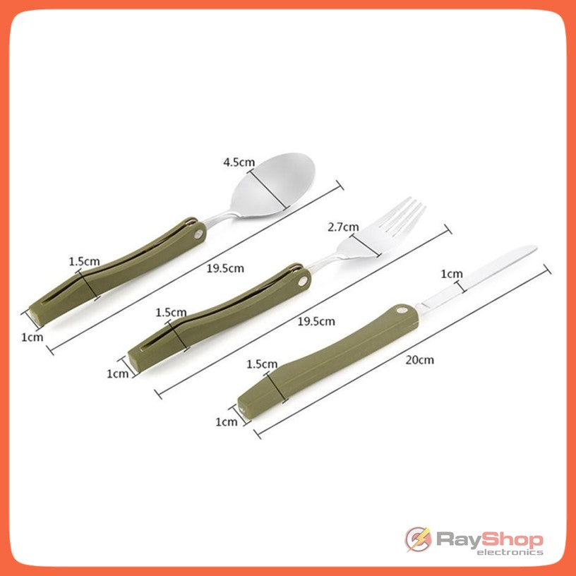 Set de cubiertos plegables de acero inoxidable con funda PJ275 - foto 8