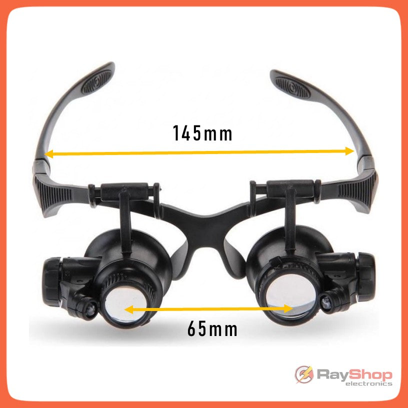 Lentes con lupa y luz LED, 4 aumentos intercambiables para reparación - foto 9