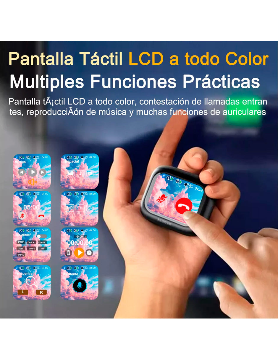 Auriculares Petukita Box E37 Inalámbricos con Pantalla Táctil Inteligente