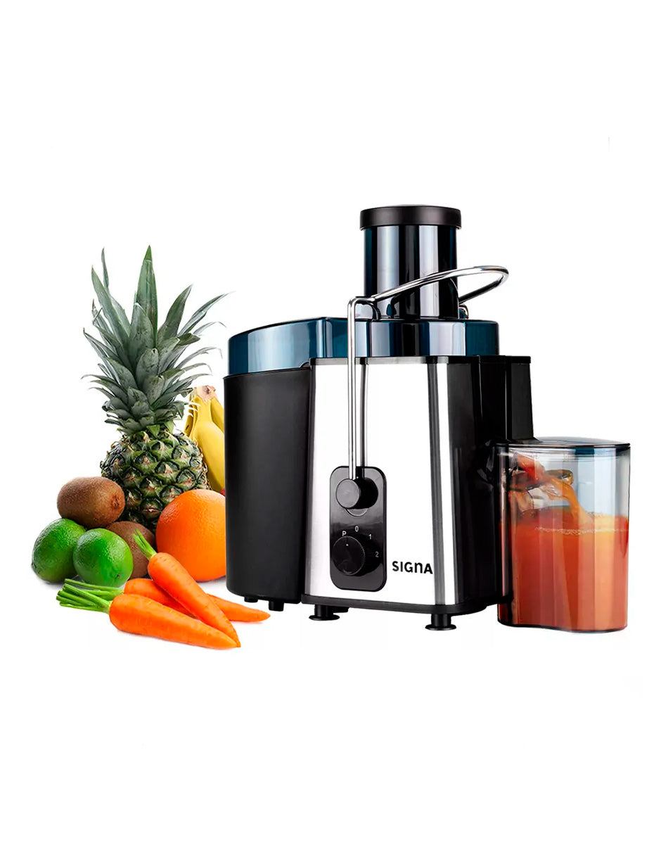 Extractor De Jugos Eléctrico 2 Velocidades Jarra 500ml 1000w Color Plateado