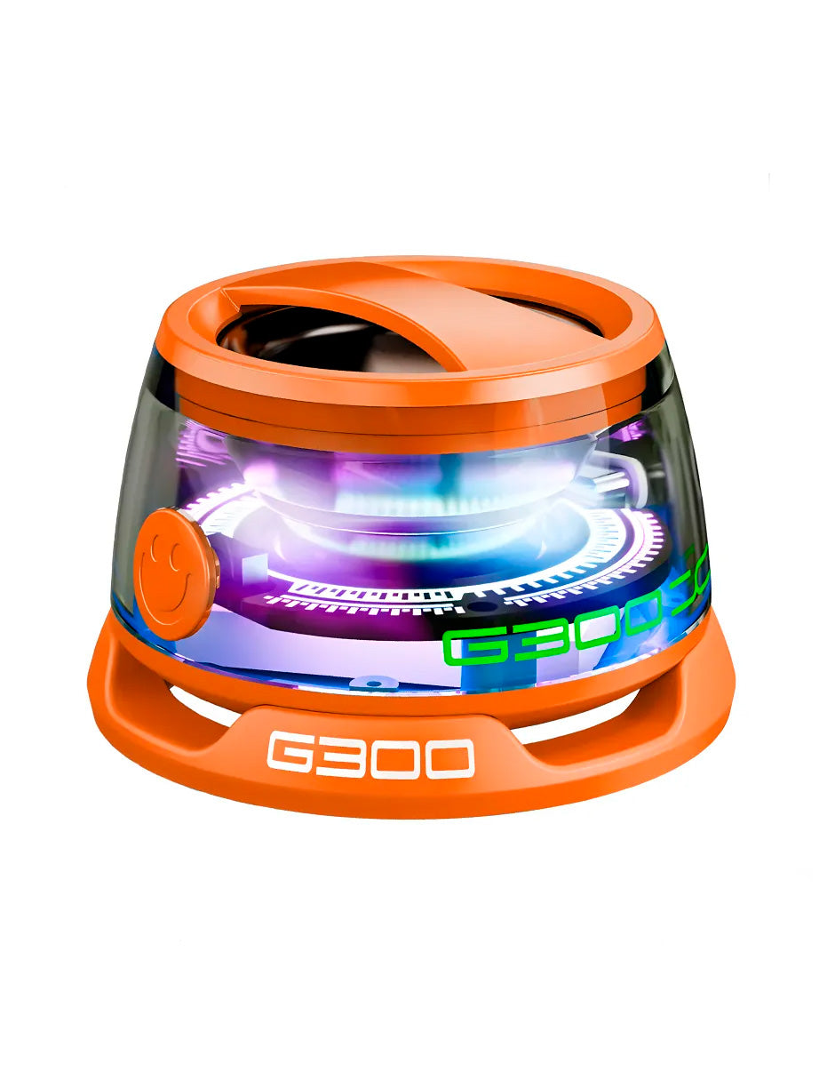 Altavoz Magnético Bluetooth 5.3 con Luz RGB Modelo G3 Estilo Futurista Naranja