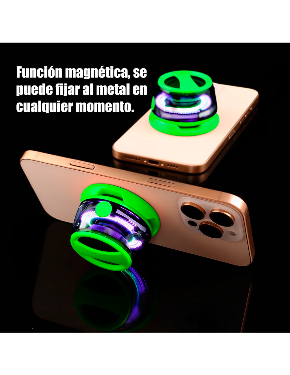 Altavoz Magnético Bluetooth 5.3 con Luz RGB Modelo G3 Estilo Futurista Verde