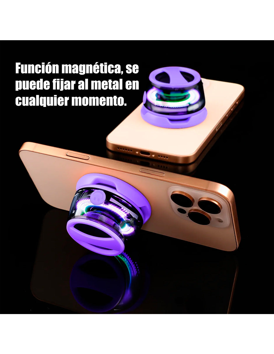 Altavoz Magnético Bluetooth 5.3 con Luz RGB Modelo G3 Estilo Futurista Morado