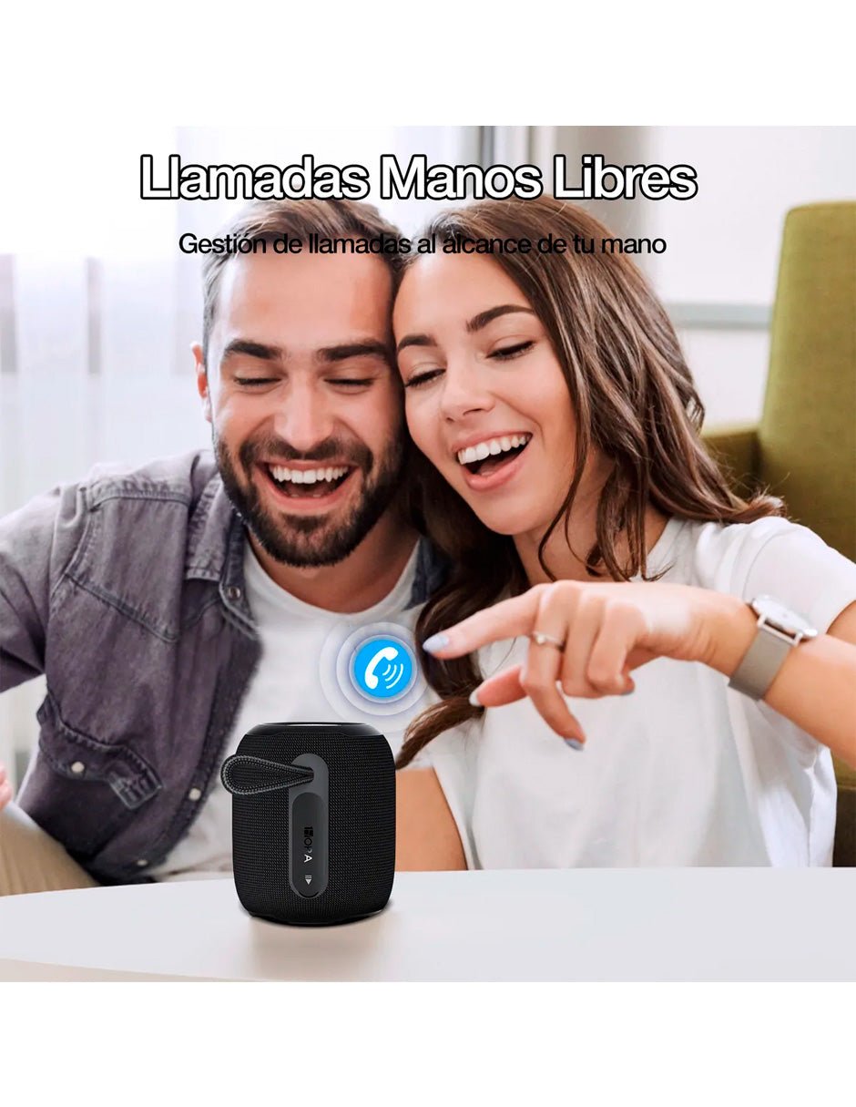 Bocina Mini Inalámbrica Portátil Altavoces con Aux Micro Sd