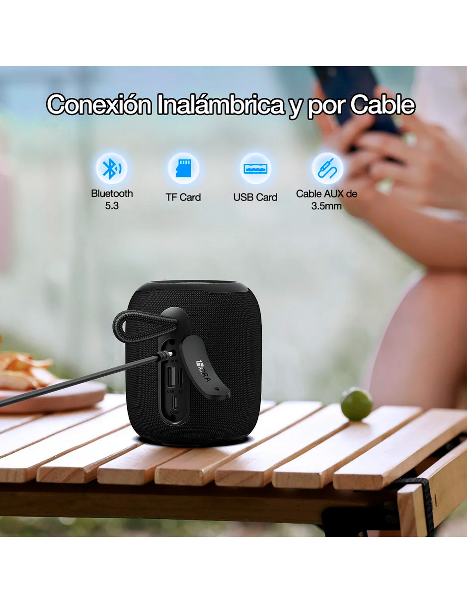 Bocina Mini Inalámbrica Portátil Altavoces con Aux Micro Sd