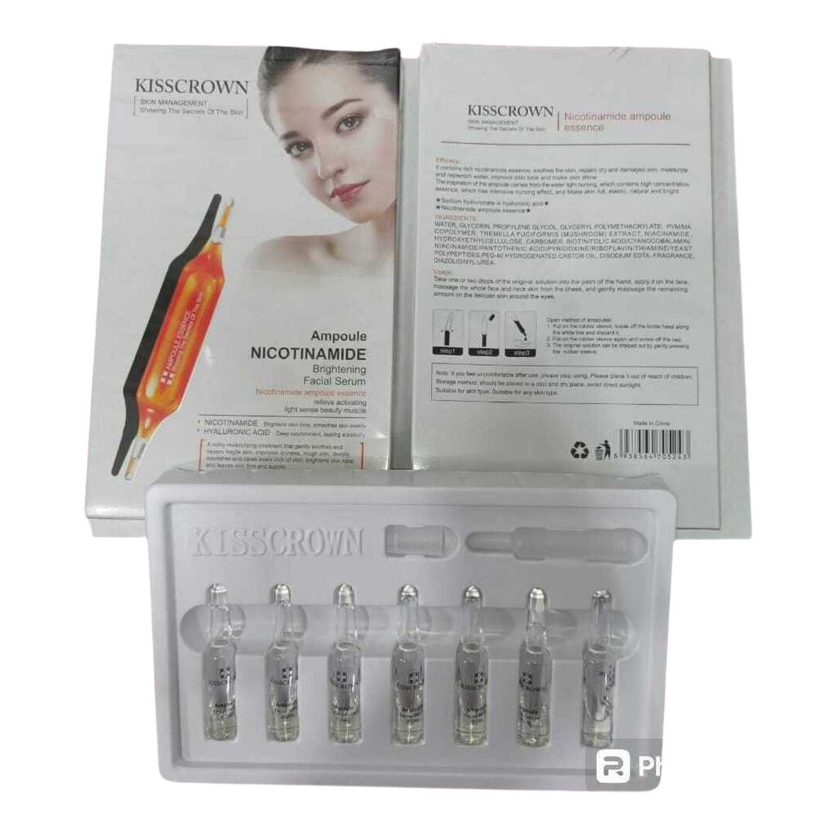 Set de 7 ampolletas de sérum facial: iluminador o nicotinamida - foto 4