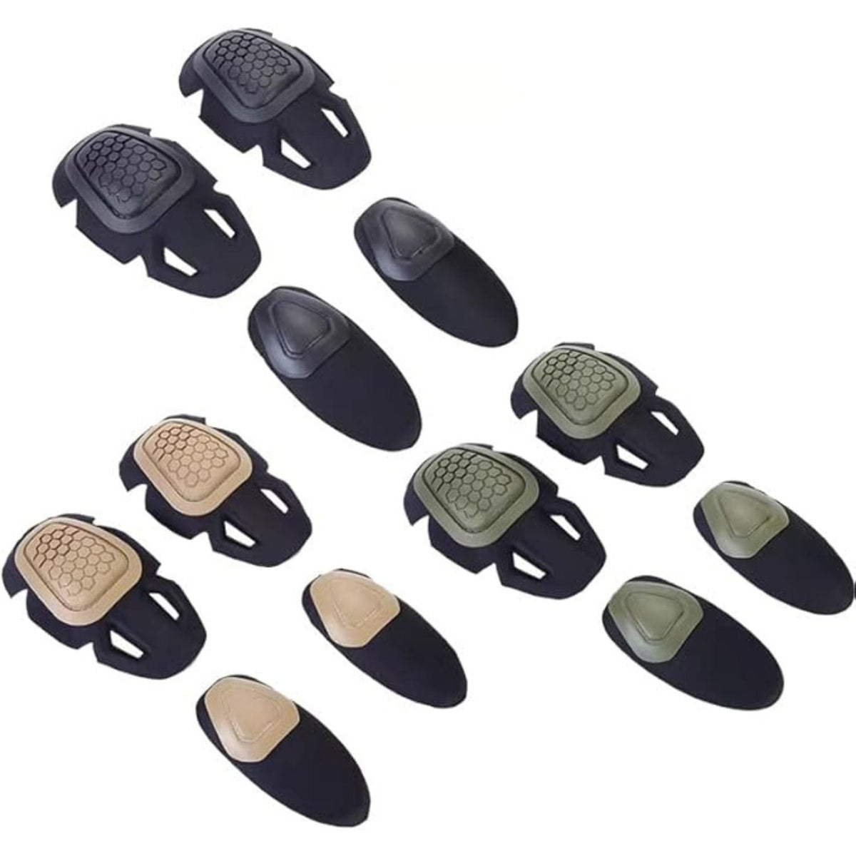 Almohadillas de rodilla y codo para uniforme de paintball, negras - foto 4
