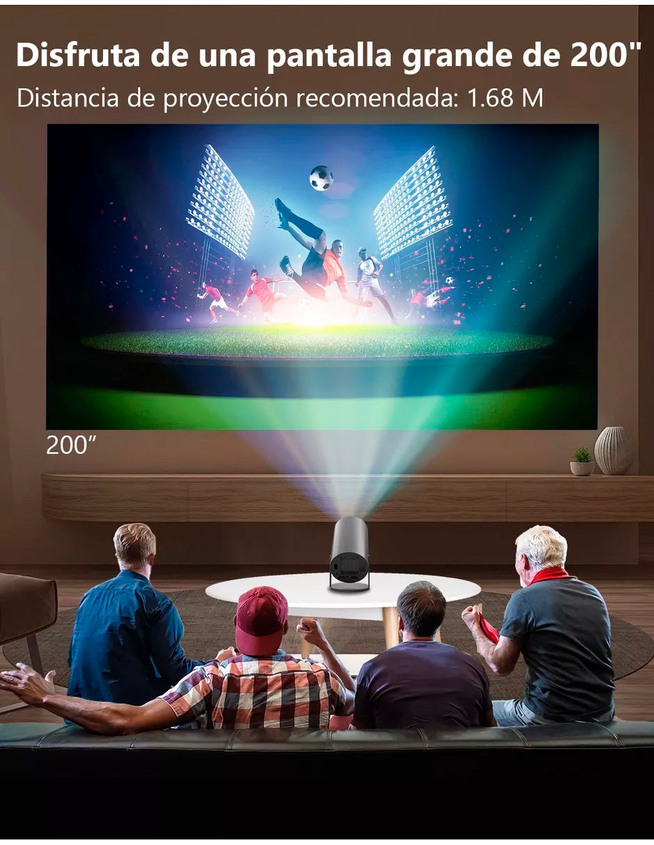 Proyector Cañon Petukita Box Hd con Android/Wifi Led Gris