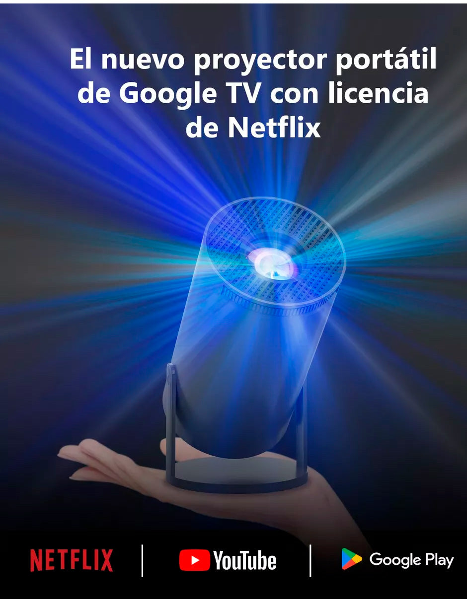 Proyector Cañon Petukita Box Hd con Android/Wifi Led Gris